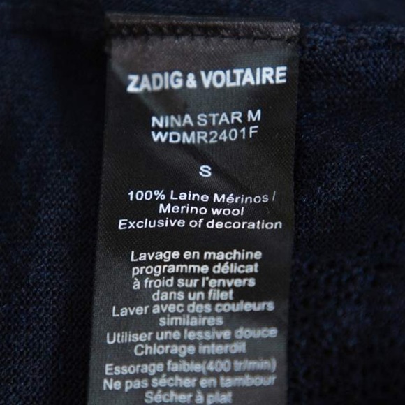Zadig and Voltaire navy blue wool cardigan - Picture 10 of 11